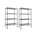 Simple Deluxe Heavy Duty 4-Shelf Storage Shelving Unit, 36 D x 14 W x 55.91 H Steel Organizer Wire Rack 1000Lb Capacity, Black, 