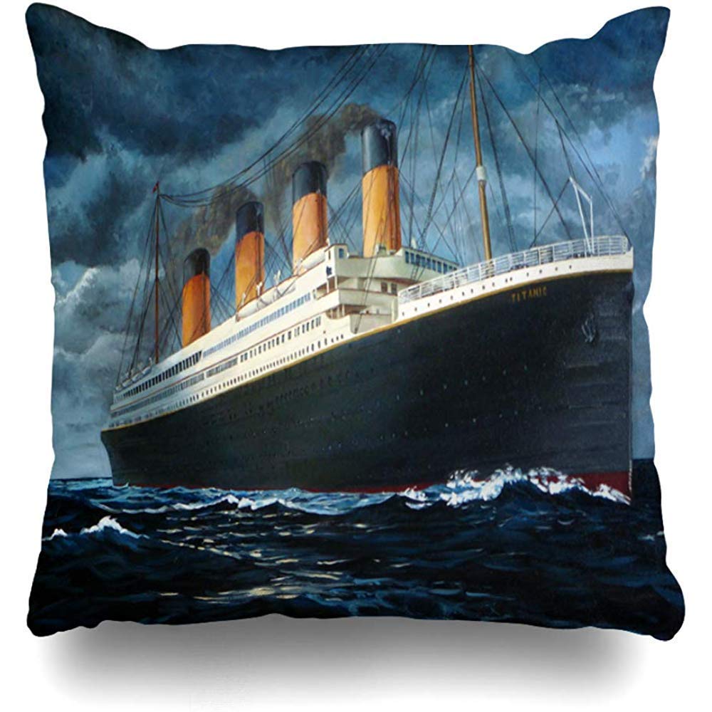 Mlumamme Throw Pillow Covers Custom Fashionable Titanic Pillowslip Square Sofa Cute 18 X 18 Inches Cushion Cases Pillowcases