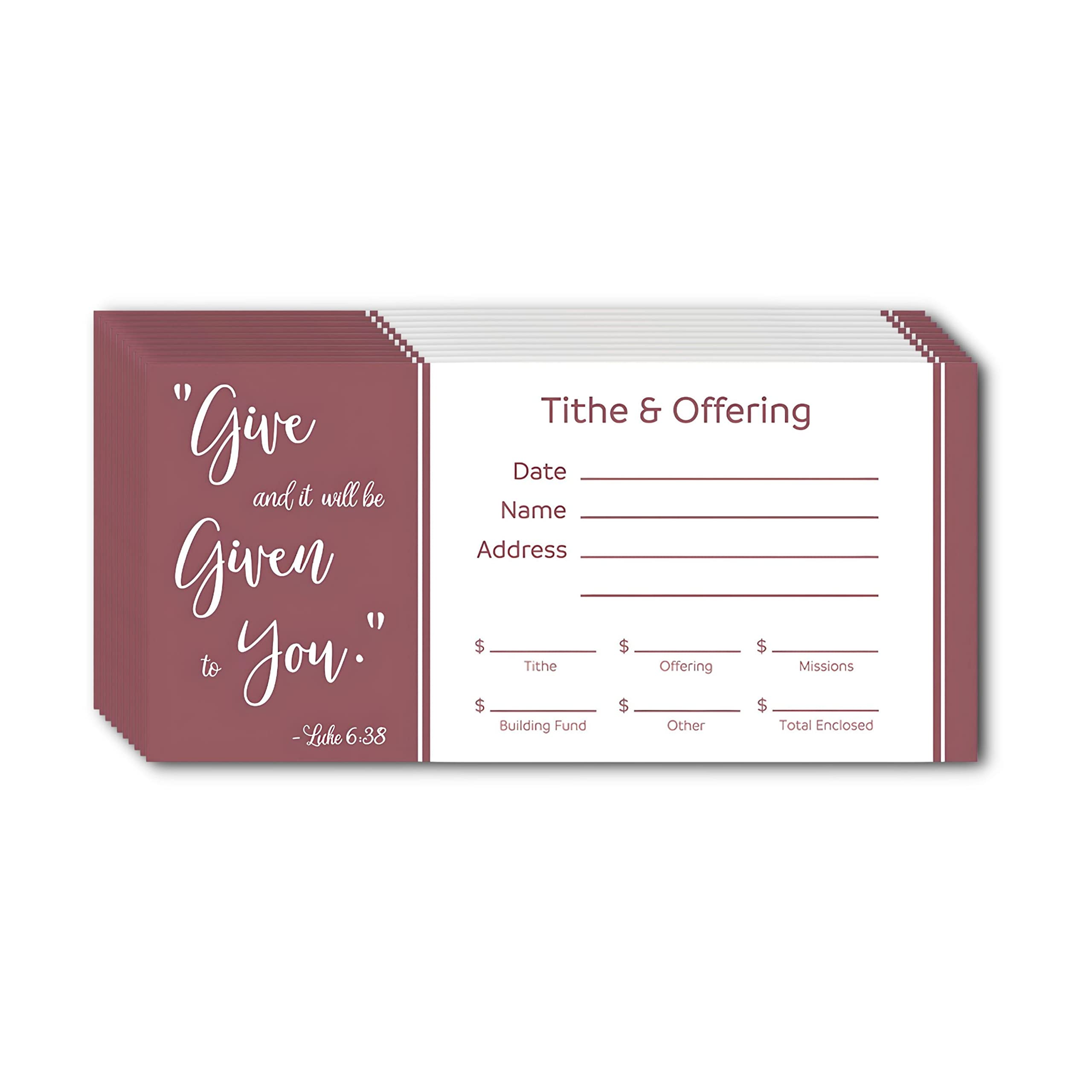 Swanson Christian Products Cash Envelopes For Tithes And Offering Church Supplies Pack Of 100 - Give (Niv Scripture) Tithe Offer