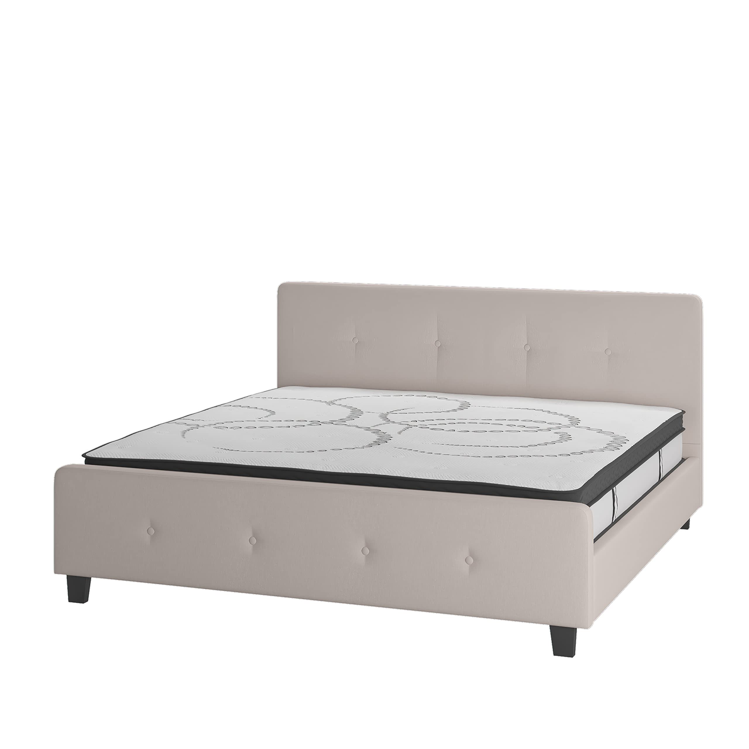 Flash Furniture Tribeca Full Size Tufted Upholstered Platform Bed