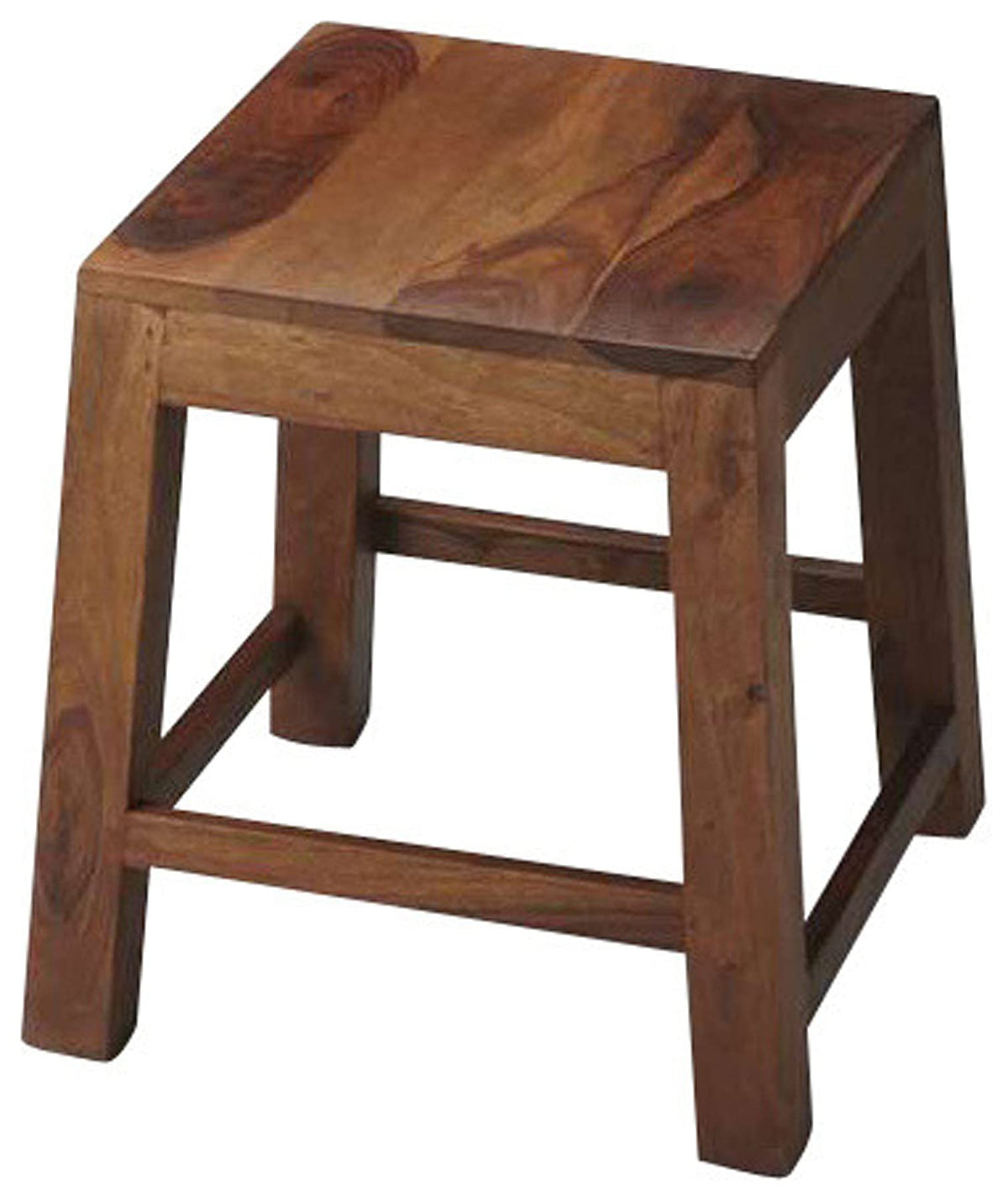 HomeRoots Light Brown Sheesham Wood Solids Loft Brown Solid Wood Stool