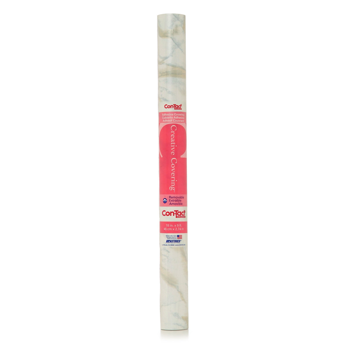 Con-Tact Brand 09F-C9533-12 a Con-Tact Brand, 18'' x 9', White Marble Vinyl Self-Adhesive Shelf and Drawer Liner
