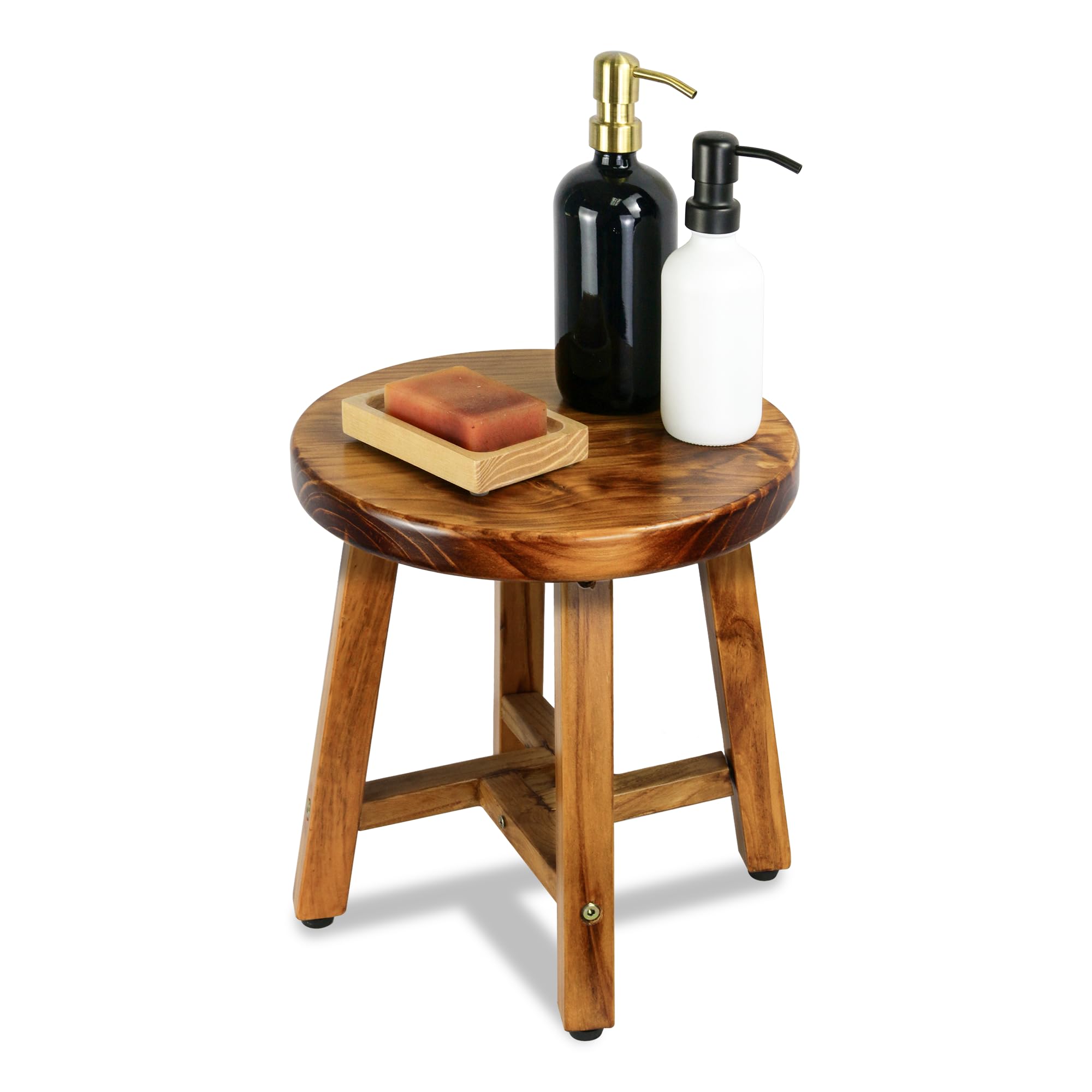 Enkezi Shower Foot Rest 12 In - Shower Stool For Shaving Legs, Small Corner Bathroom Bench Suitable For Small Shower Spaces - Ba