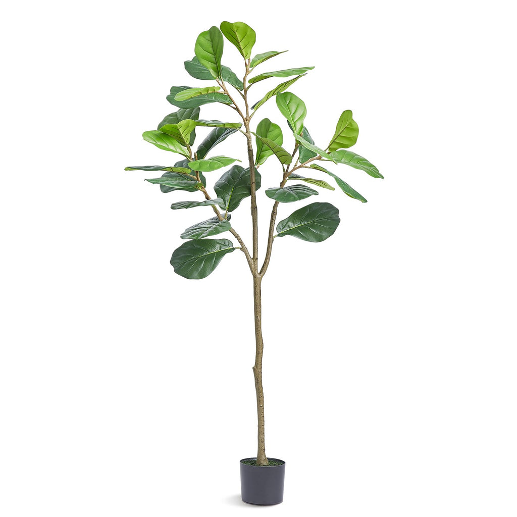 VEVOR Artificial Fiddle Leaf Fig Tree, 5 FT, Secure PE Material & Anti-Tip Tilt Protection Low-Maintenance Faux Plant, Lifelike 