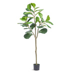 VEVOR Artificial Fiddle Leaf Fig Tree, 5 FT, Secure PE Material & Anti-Tip Tilt Protection Low-Maintenance Faux Plant, Lifelike 