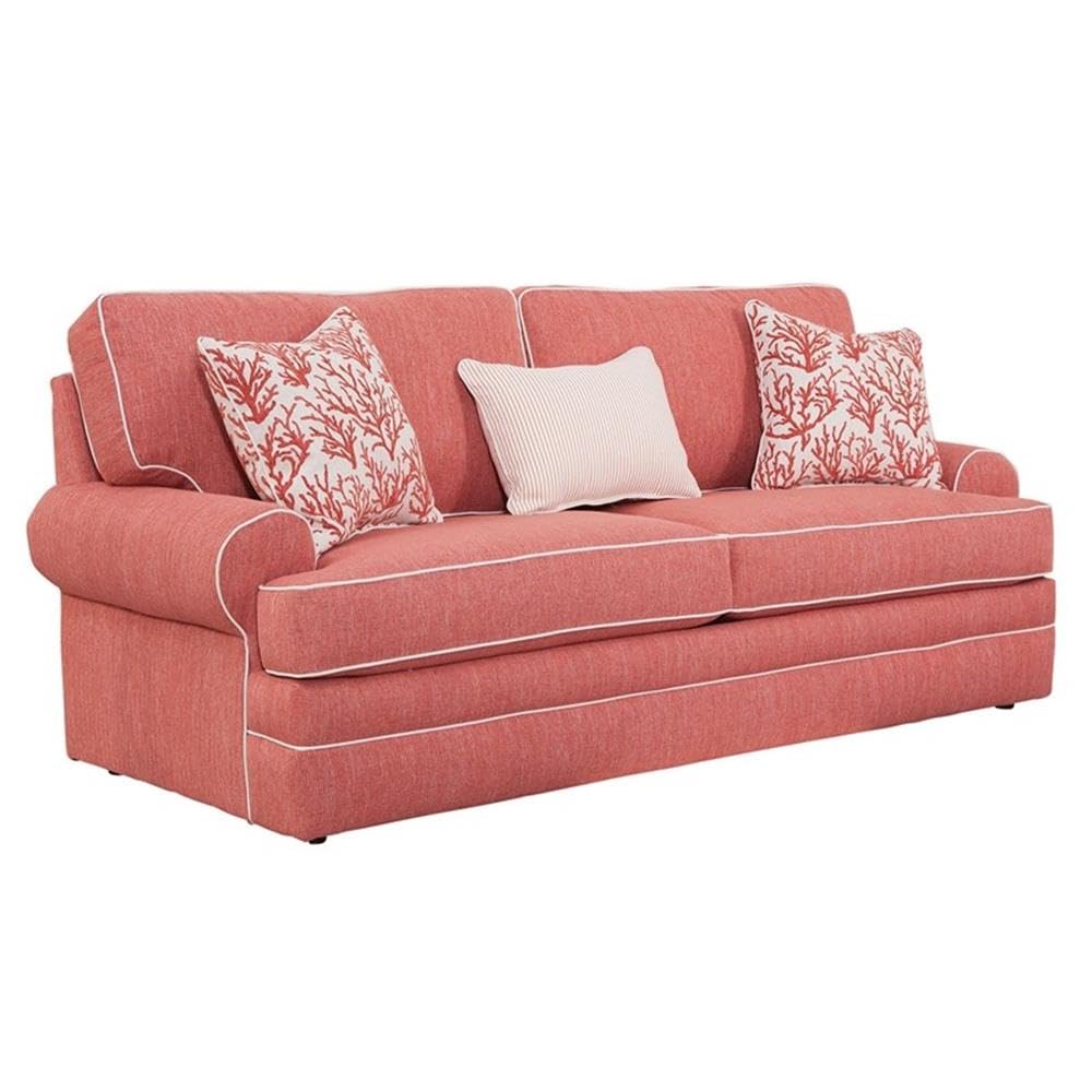 American Furniture Classics Coral Springs Model 8-040-S260C Sleeper Sofa with Three Matching Pillows Sofabed