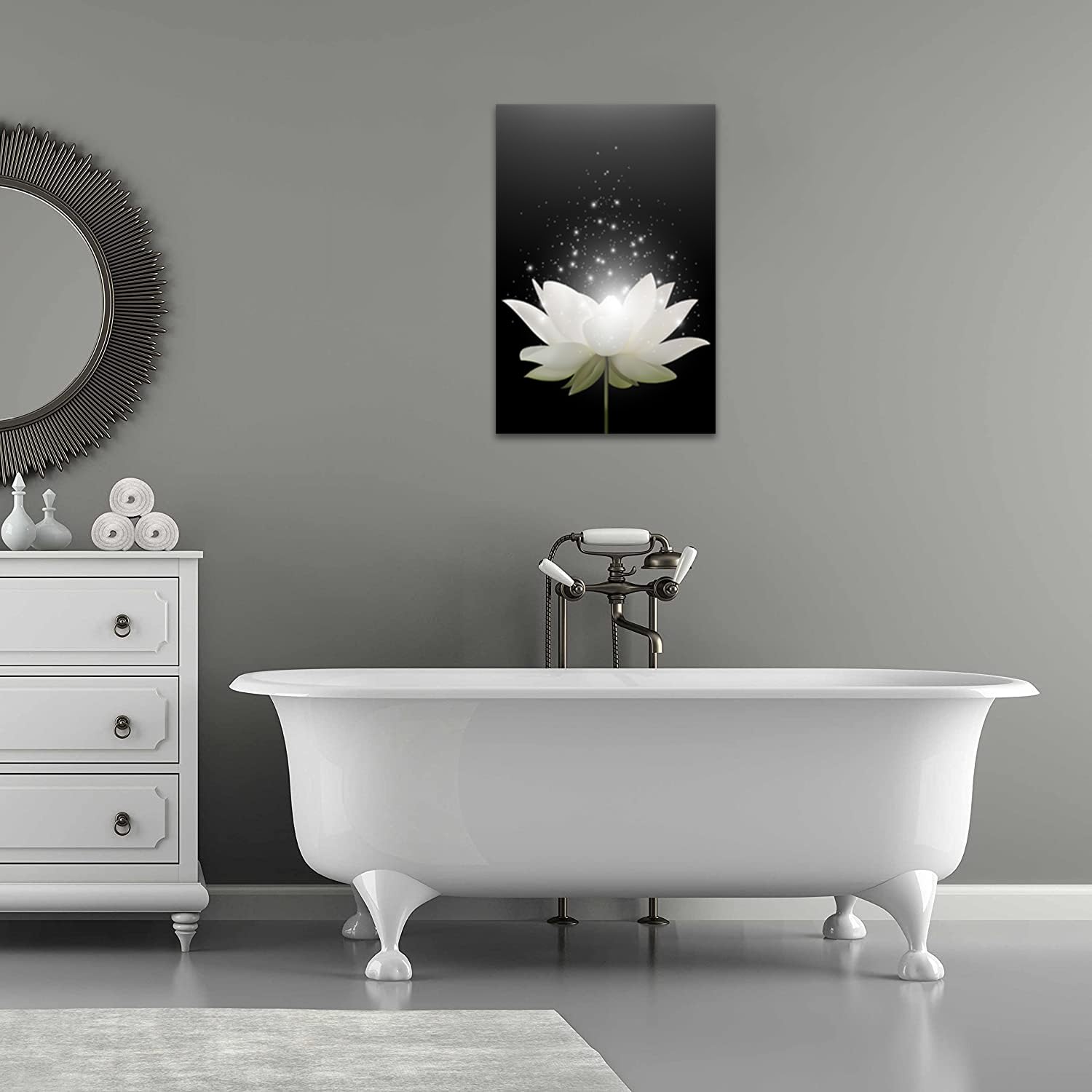 Lotus Flower Canvas Prints Wall Art Floral Blossom Pictures For Modern Wall Decor Artwork Spirtual Meditation Prints On Canvas W