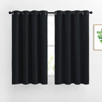 Nicetown Black Out Curtains For Living Room - Easy Care Solid Thermal Insulated Grommet Blackout Panels/Drapes For Bedroom Windo