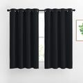 Nicetown Window Curtains Blackout Drapes - Black Energy Saving Blackout Draperies For Bedroom/Living Room (2 Panels, 52 Inches W