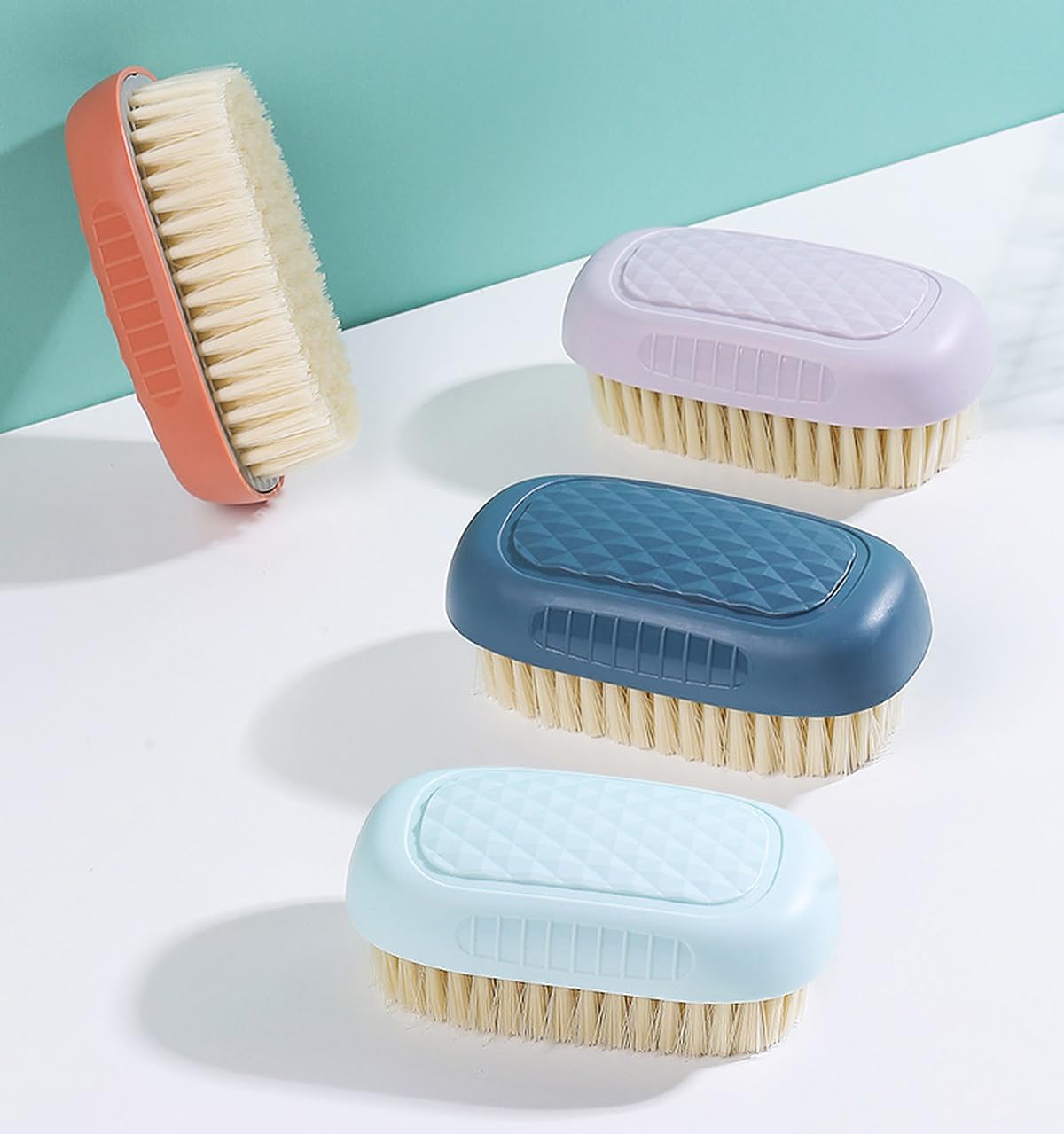 Wolpin Clothes Cleaning Brush (Set Of 2) | Multipurpose Abs Brush For Bathroom Sink Shoe Cleaning | Durable Household Cleaning T