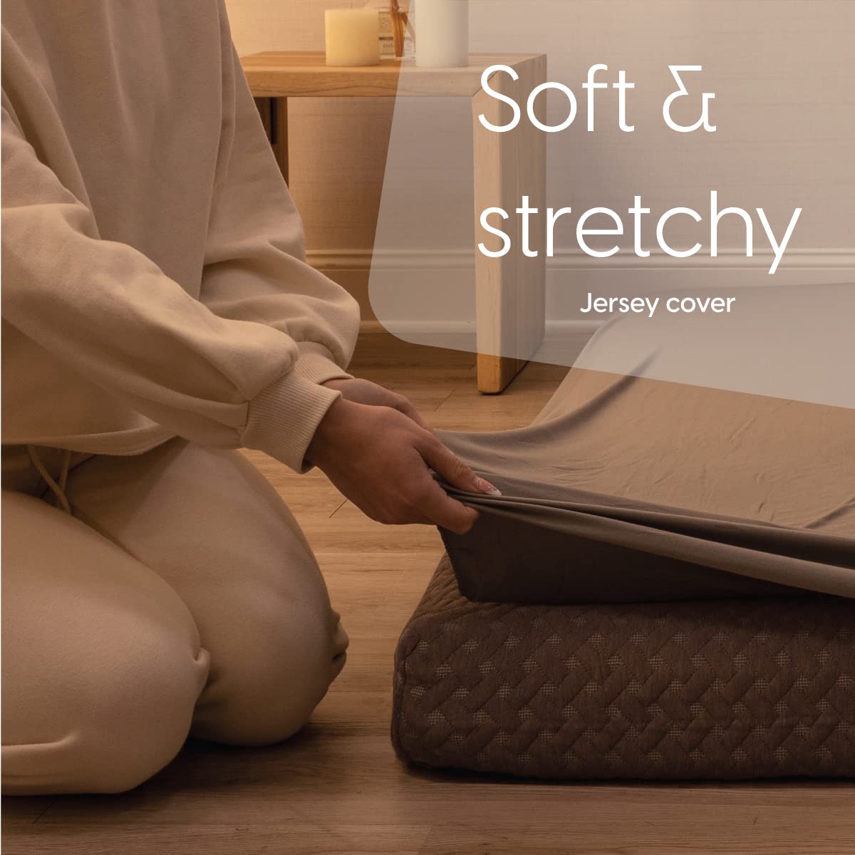 Fitted Sheet For The Milliard Trifold Mattress, Super Soft And Cozy Washable Grey Sheet (Single, 4')