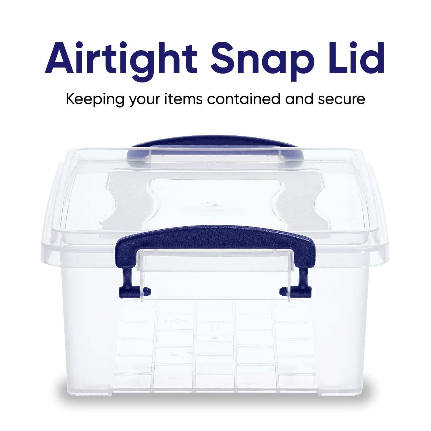 Superio 4 Qt Clear Plastic Storage Bins With Lids And Latches, Organizing Containers, Stackable Plastic Tote For Household, Gara