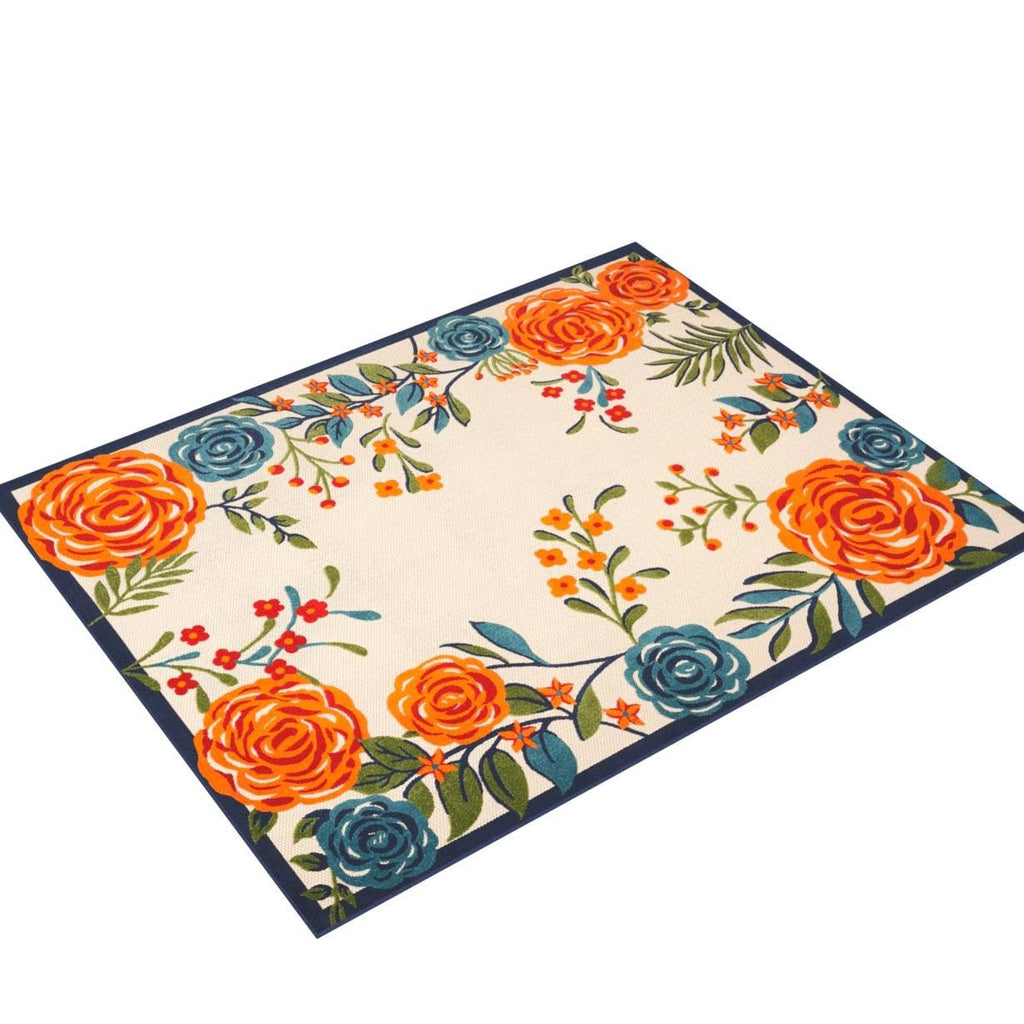 Nourison Aloha Indoor/Outdoor Multicolor 9' X 12' Area Rug, Easy-Cleaning, Non Shedding, Bed Room, Living Room, Dining Room, Kitchen (9X12)