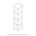 FURINNO Decorative Shelf With Bin, Black