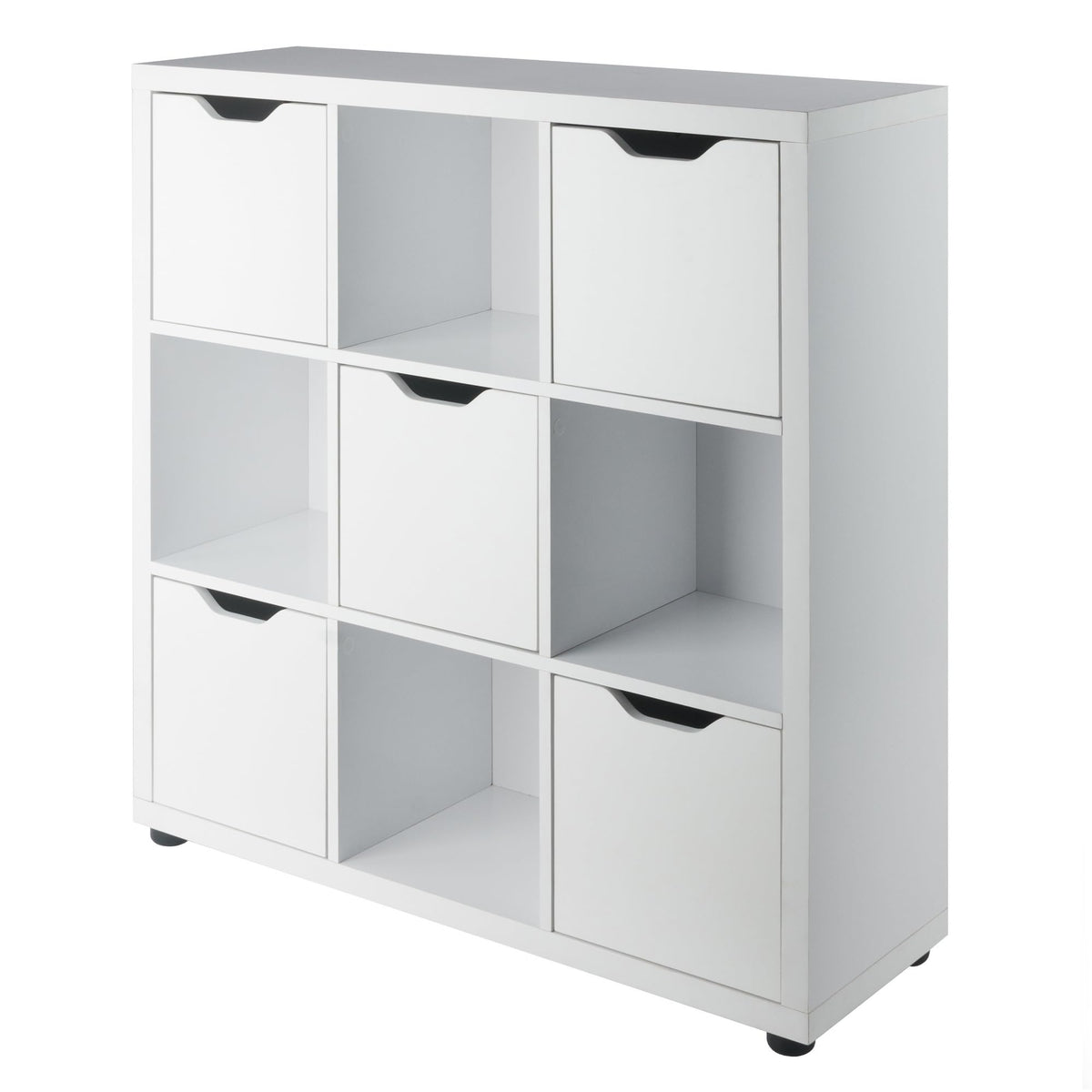 Winsome Julian 3x3 Storage Cabinet, for Living Room, Home Office, White