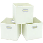 STOREONE Fabric Storage Bins Cubes Baskets Containers-(11X11X11) with Dual Handles Cube Storage Organizer Bins for Shelf Closet,