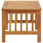 vidaXL Rectangular Coffee Table in Solid Acacia Wood- Oil Finished, Farmhouse Styled Living Room Centerpiece with Slatted Tabletop Design and Unique Grain Pattern