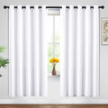 Yakamok Blackout Curtains Room Darkening Thermal Insulated Window Panels,Solid Grommet Top Drapes For Bedroom/Living Room(62Wx72