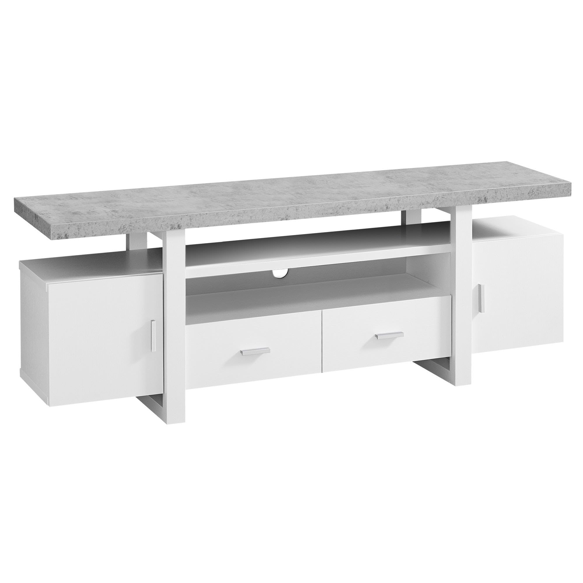 Monarch Specialties I Tv Stand, 60&quot;L, White