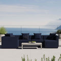 Modway Eei-4386-Nav Saybrook Patio Upholstered Sectional Sofa In Navy, 6-Piece Set