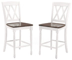 Crosley Furniture Shelby Wood X Back Counter Height Bar Stools Set of 2
