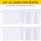 Nicetown French Door Curtain - Rod Pocket Thermal Blackout Curtain For Doors With Glass Window, Kitchen And Patio Doors For Privacy, 36 X 40 Inches Long, 1 Curtain Panel With Tieback, Pure White