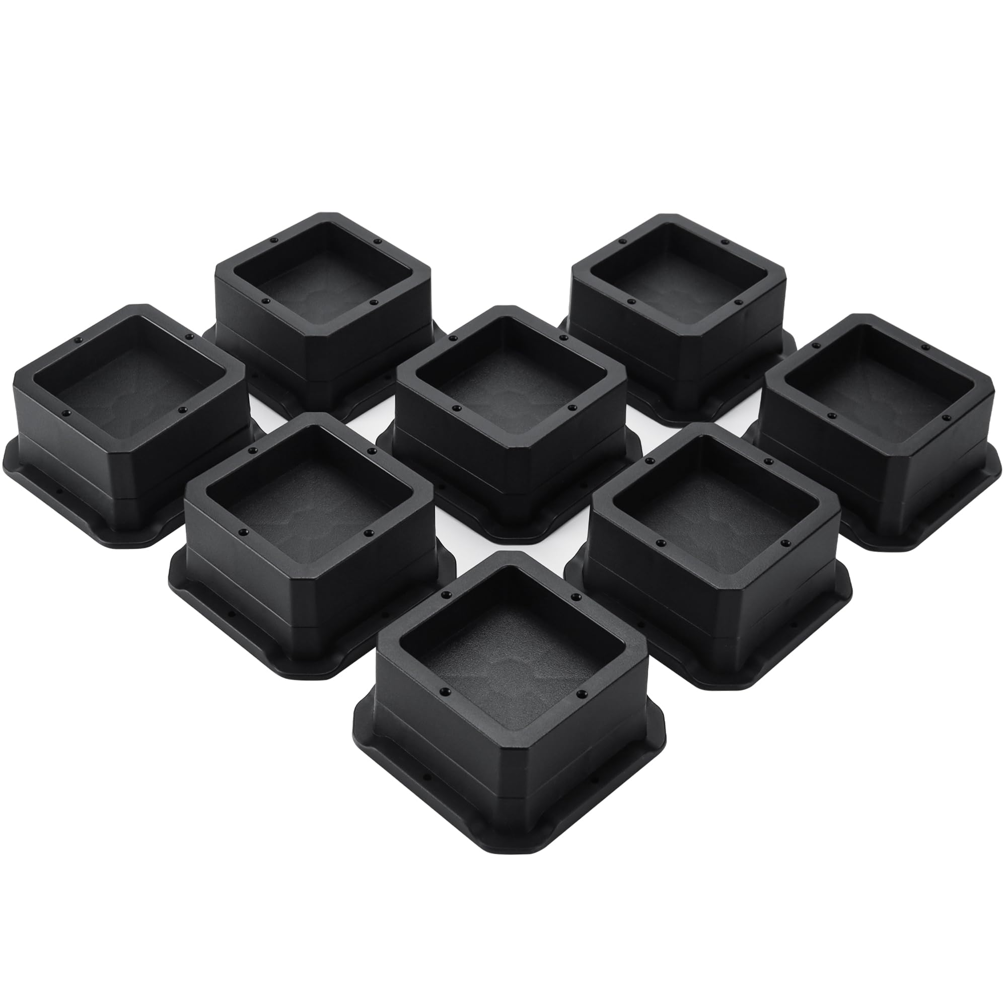Btsd-Home Adjustable Bed Risers 1 Or 2 Inch Heavy Duty 8 Pack Furniture Risers Dorm Bed Risers Table Desks Legs Extenders Blocks