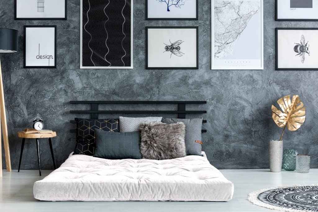 HomeRoots Natural Polyester 6' Beige CertiPUR Double Foam Futon Queen Mattress