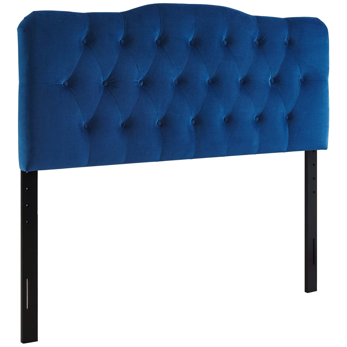 Modway Annabel Diamond Tufted Performance Velvet King Headboard In Navy