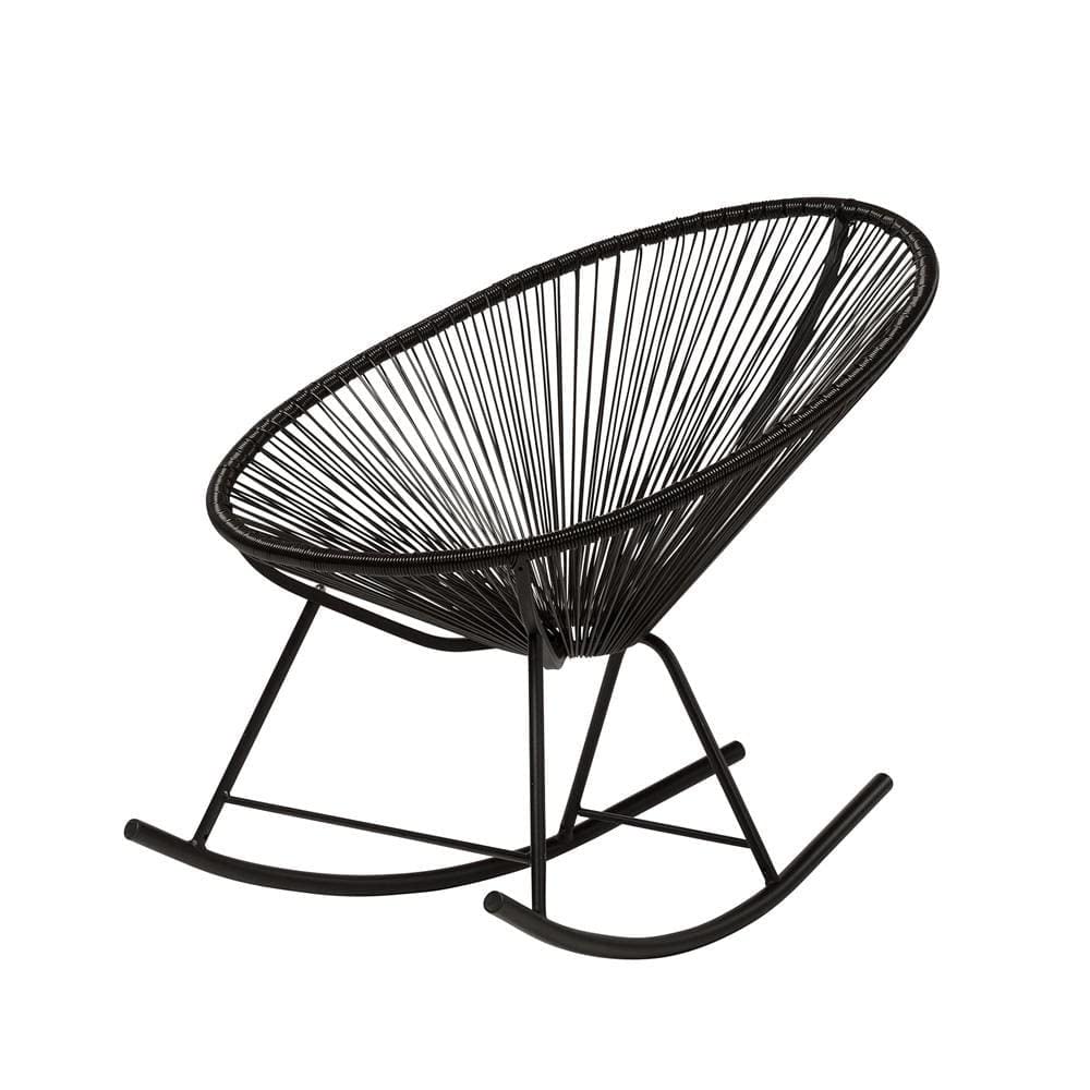 GFURN Acapulco Indoor/Outdoor Rocking Chair - Black