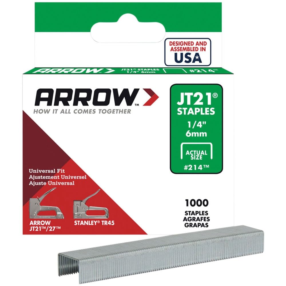 Arrow Fastener 214 1/4' Jt21 Staples