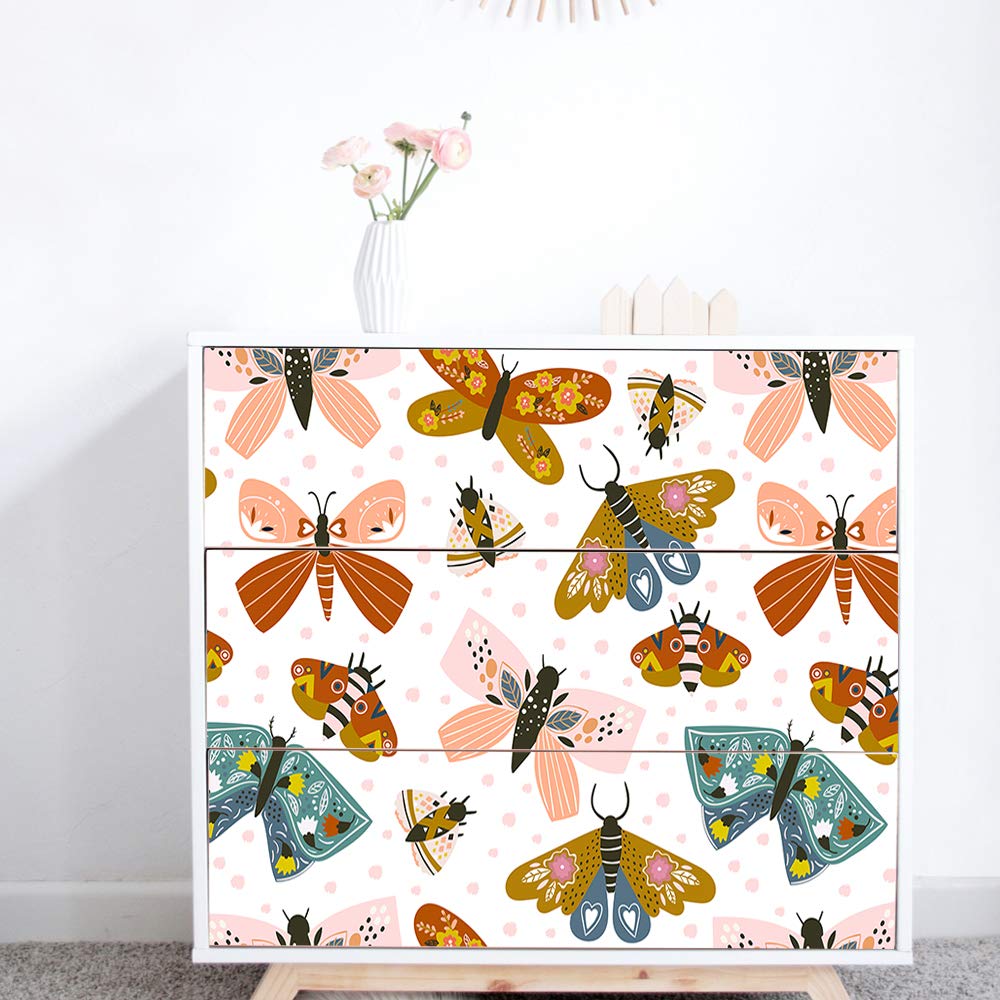 Self-Adhesive Dresser Sticker, Peel and Stick Furniture Stickers/Decals, Removable Furniture Skin (004, MALM)