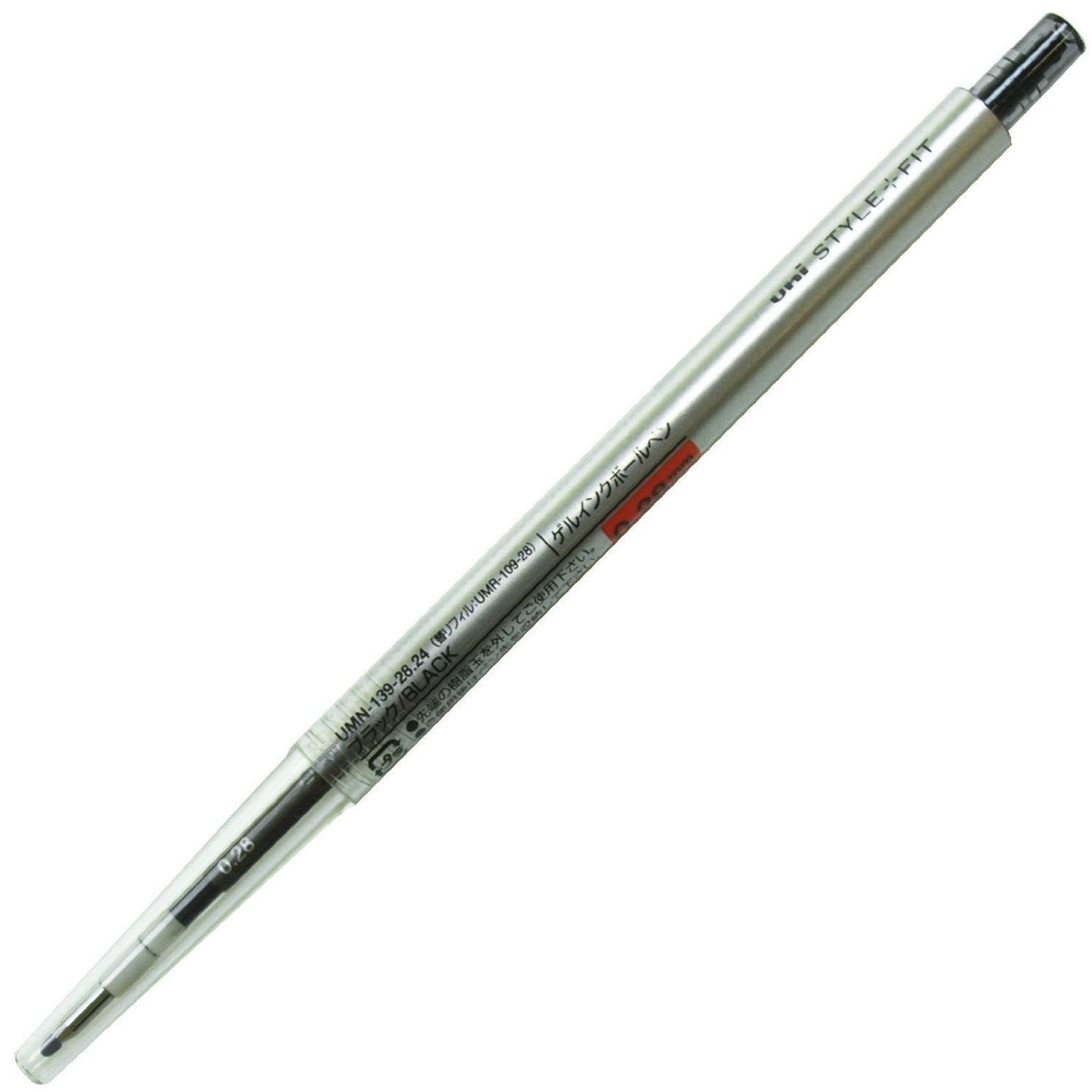 Uni Style Fit Single Color Slim Gel Ink Pen - 0.28 Mm - Black