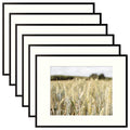 Golden State Art, 11x14 Aluminum Photo Frame with Ivory Mat for 8x10 Pictures, Includes with Sawtooth Hangers and Spring Clips -
