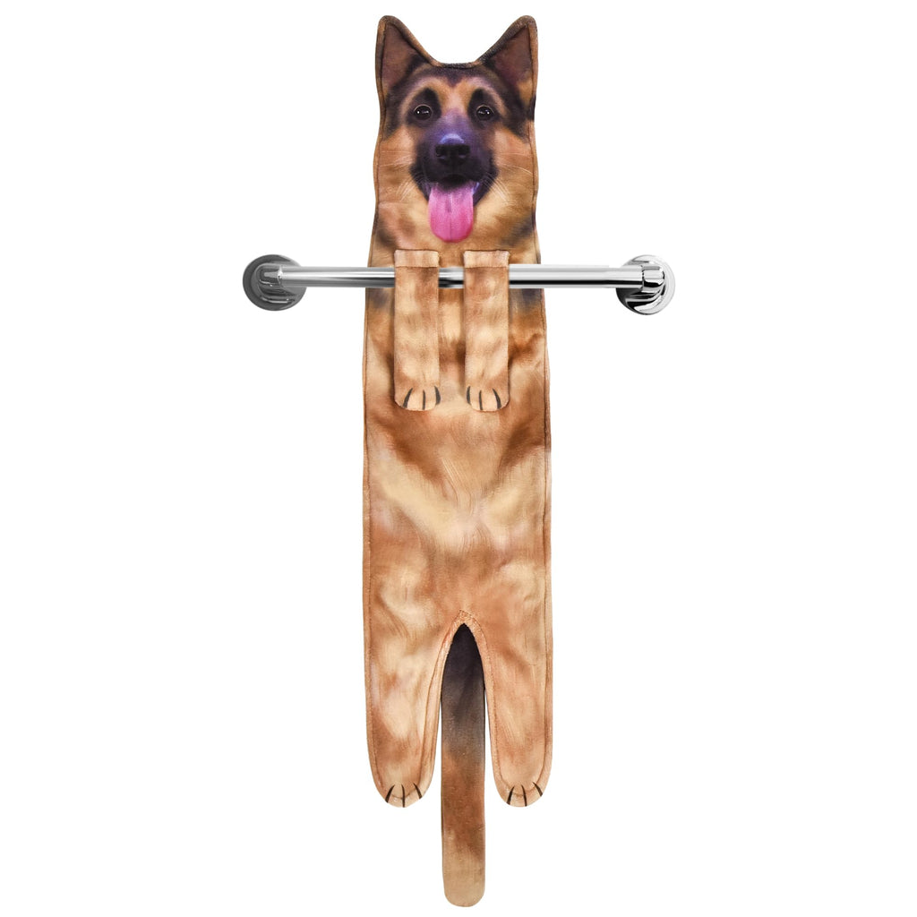 AGRIMONY Funny German Shepherd Dog Hand Towels for Kitchen Bathroom - Dog Mom Gifts for Women Dog Dad Gifts for Men- Mothers Fat