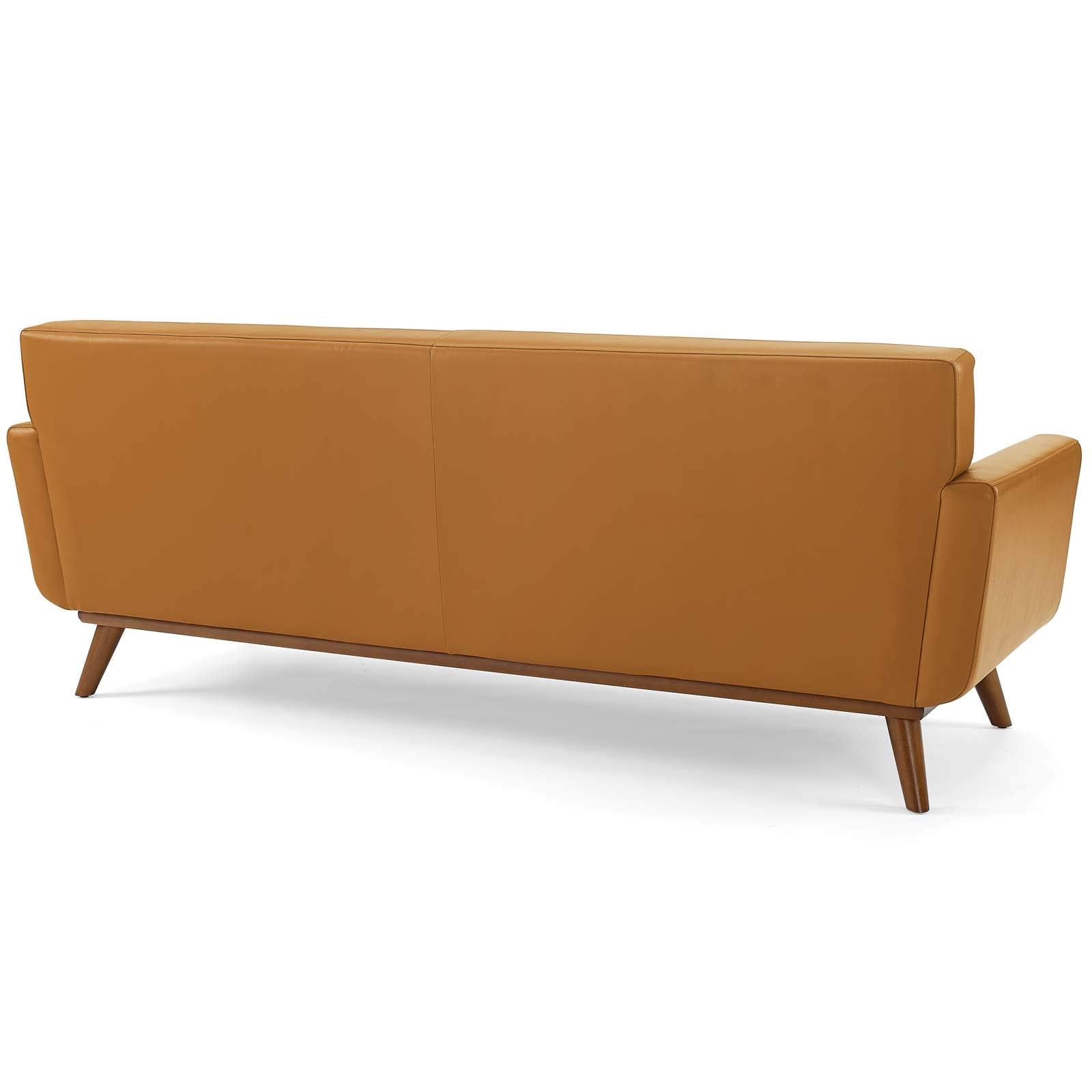 Modway Engage Sofa In Top-Grain Leather Living Room Lounge Tan