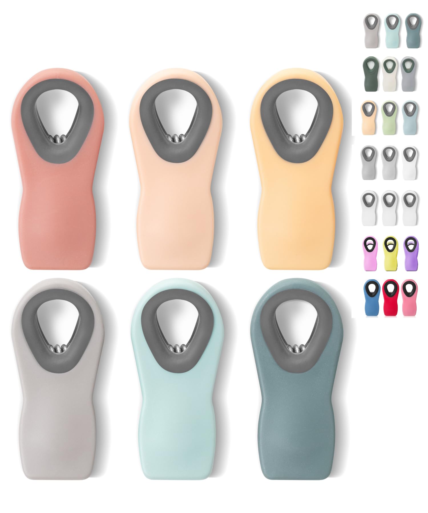 Mr. Pen- Magnetic Chip Clips, 6 Pack, Muted Morandi Chip Clips, Bag Clips, Food Clips, Bag Clips For Food, Chip Bag Clip, Chip C