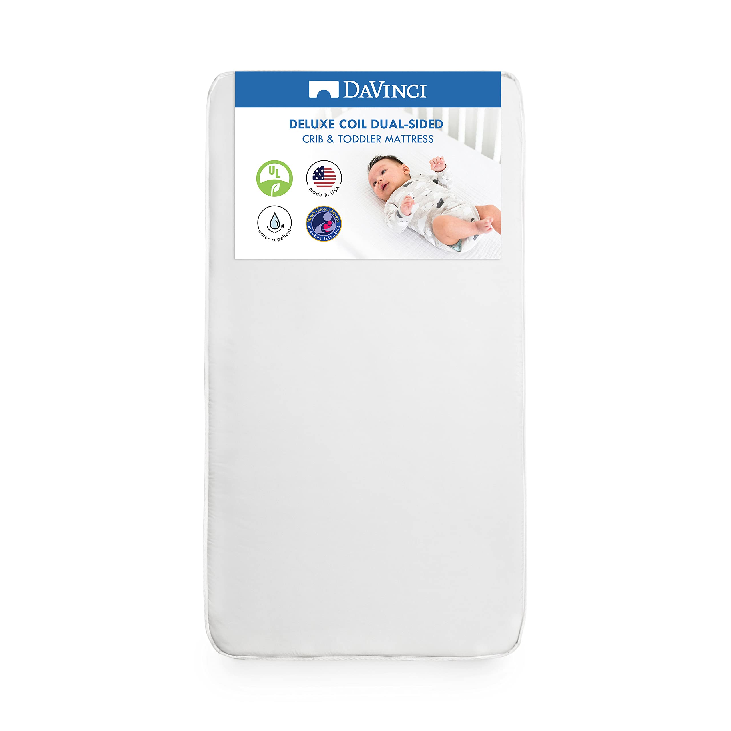 DaVinci Pure Core Memory Foam Baby Crib Mattress - GREENGUARD Gold Certified, Dual Sided, 2-Stage Infant & Toddler Bed Mattress 