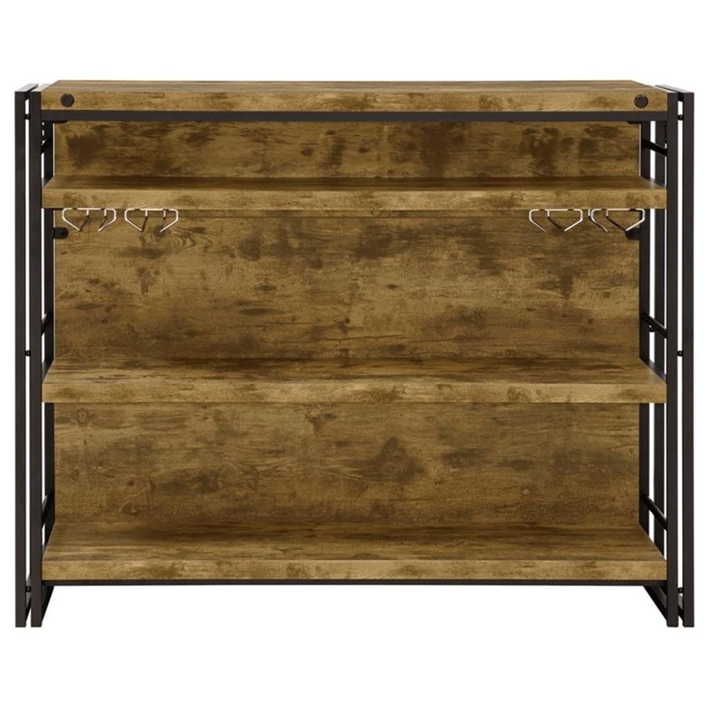 Coaster Furniture Home Bar Cabinet Wine Storage Unit Dark Bronze 130071
