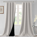 H.Versailtex 100% Blackout Curtains For Bedroom Thermal Insulated Blackout Curtains 108 Inches Long Rod Pocket/Clip Rings Curtai