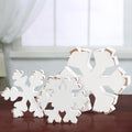 Bucherry 3 Pcs Winter Wooden Snowflake Decor Rustic Winter Snowflake Table Signs Wonderland Snowflake Wood Blocks Farmhouse Xmas