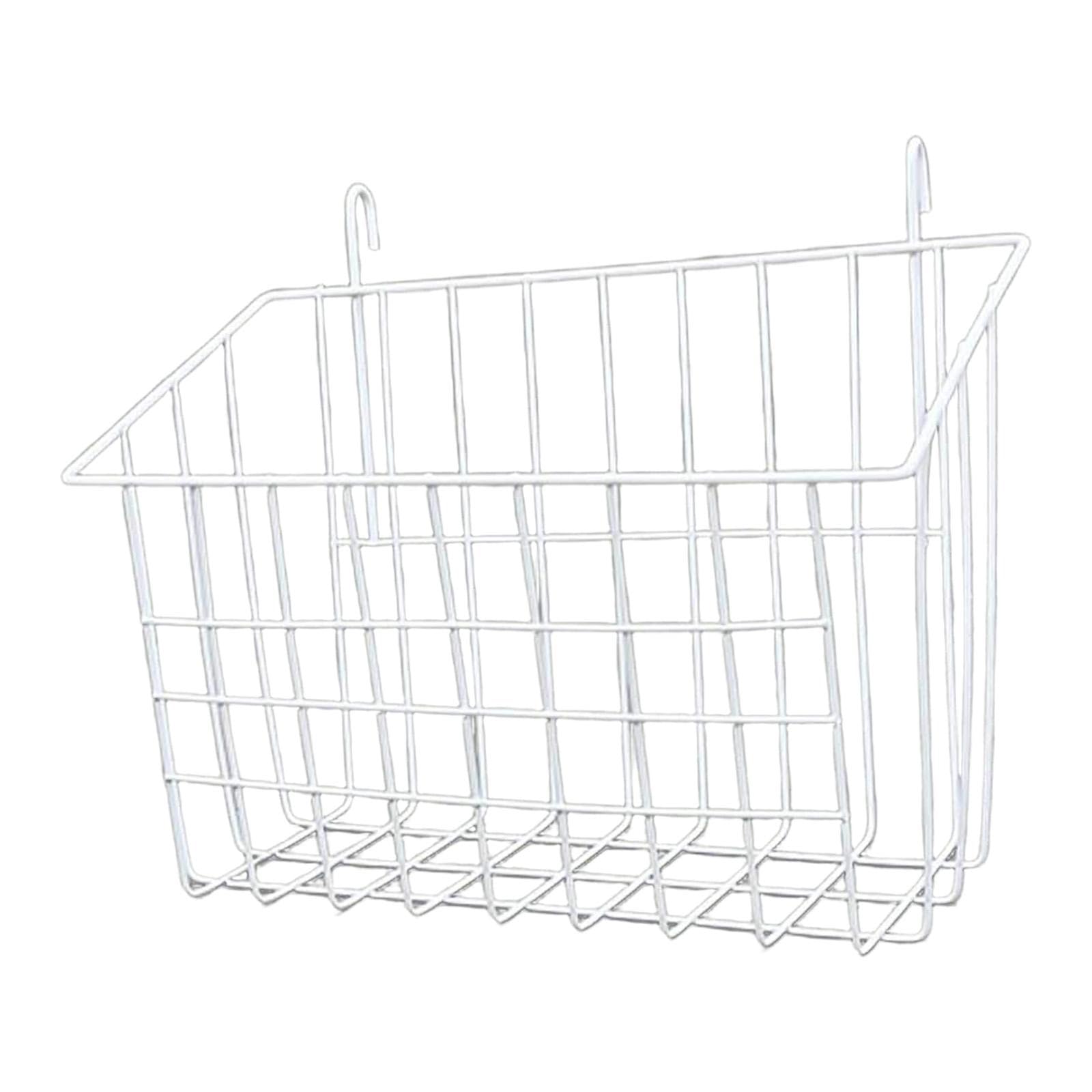 Secret Desire Metal Wire Hanging Storage Basket Kitchen Organizer For Shower Office Pantry White23.5Cmx9Cmx18Cm|Kitchen, Dining 