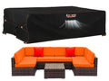 Enzeno Patio Furniture Set Cover, Outdoor Sectional Sofa Couch Set Covers Waterproof, Garden Dining Table Chair Set Cover Outside Rectangular Heavy Duty Weatherproof 110' L X 83' W X 28' H Black…