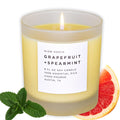 Slow North Grapefruit + Spearmint - Essential Oils and Pure Soy Wax Candle in a Reusable Frosted Glass Jar - Scented Candle Hand