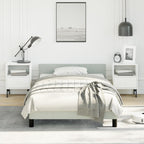 vidaXL Velvet Bed Frame Platform Bed, Scandinavian Style/Slats Support/No Box Spring Needed/Without Mattress/Easy Assembly, Light Grey Twin Bed