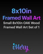 Ihery Small Everything You Can Imagine Is Real Framed Trendy Newspaper Wall Art, Natural Oak Wood 8X10In Canvas Wall Art Decor F