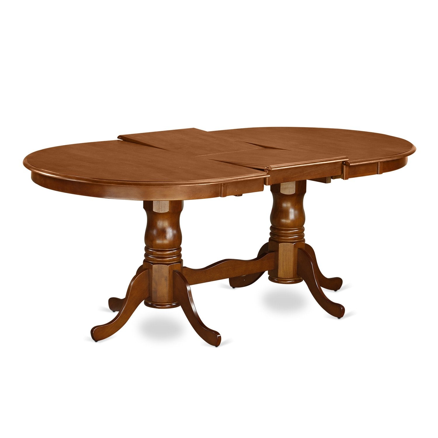 East West Furniture PLPO9-SBR-W 9 Piece Room Furniture Set Includes an Oval Kitchen Table with Butterfly Leaf and 8 Dining Chairs, 42x78 Inch