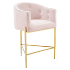 Modway Savour Tufted Performance Velvet Counter Stool, Pink