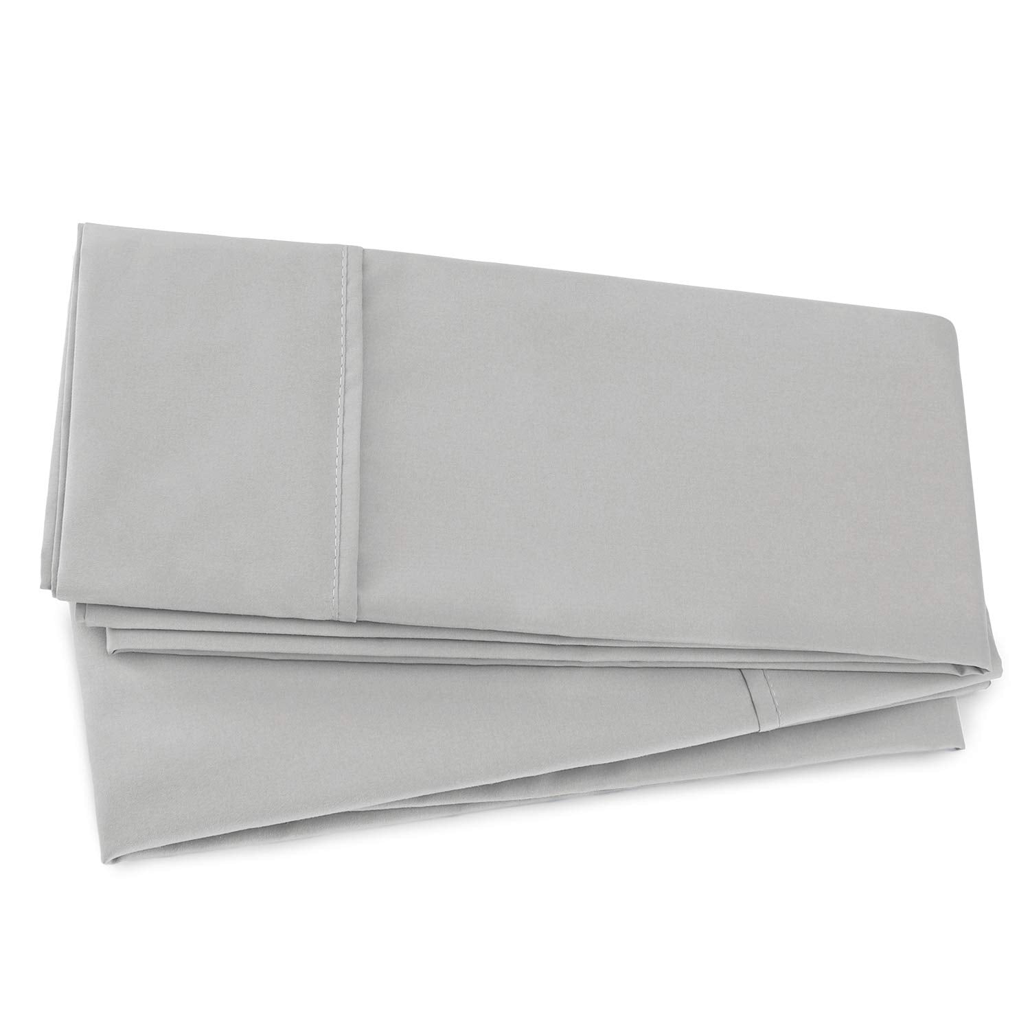 Nestl Body Pillow Cover - Soft Body Pillow Pillowcase - Lightweight Light Gray Pillowcase - Microfiber Body Pillow Case Cover - 20X54 Inches - Envelope Closure, Set Of 2