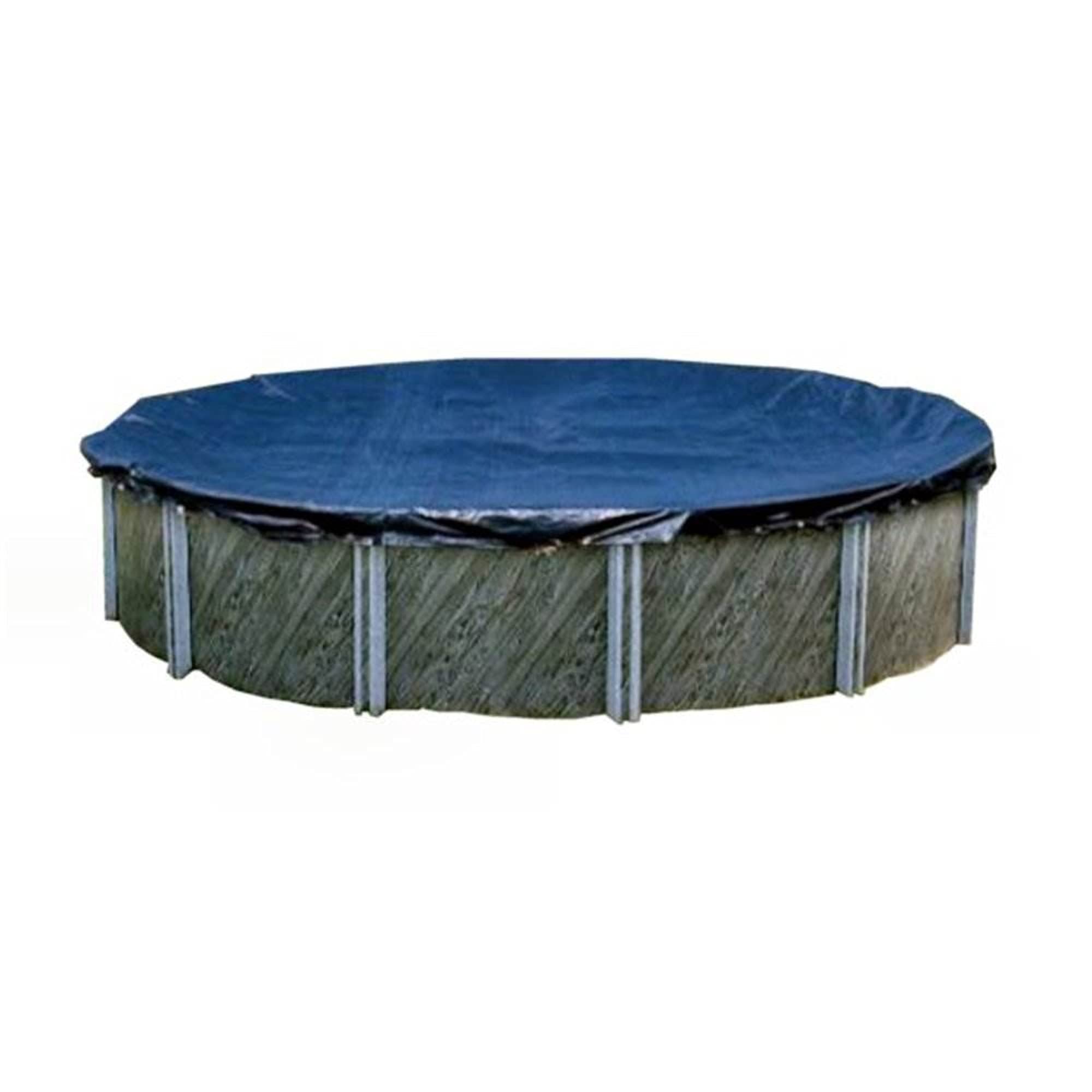 Swimline 30 Foot Round Above Ground Swimming Pool Winter Cover With 4 Foot Of Overlap, Cable, Ratchet And Metallic Grommets, Poo